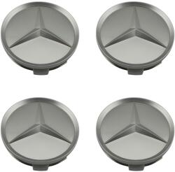 Autohelix Msa Set 4 Capace Jante Aliaj Mercedes tip AMG, argintiu, Diametru 75mm (PRB109)