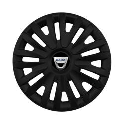 AutoSSF Set 4 capace roti 14 inchi (R14) compatibile DACIA, Model 217 Black (217DaciaBlack)