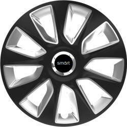 Autohelix MSA Set 4 Capace Roti 16 inchi (R16) Stratos Gri-Negru, Compatibile Cu Smart (STRGN55)