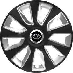 Autohelix MSA Set 4 Capace Roti 16 inchi (R16) Stratos Gri-Negru, Compatibile Cu Toyota (STRGN56)