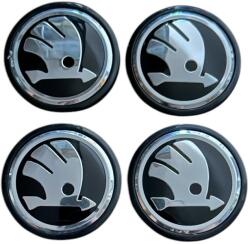 Autohelix Msa Set 4 capace roti 59mm exterior, 55mm interior Skoda argintii compatibil/inlocuitor janta aliaj (maf2732)