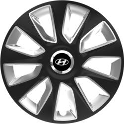Autohelix MSA Set 4 Capace Roti 16 inchi (R16) Stratos Gri-Negru, Compatibile Cu Hyundai (STRGN40)