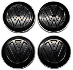 Autohelix Msa Set 4 capace roti 60mm VW negre compatibil/inlocuitor janta aliaj (maf3677)