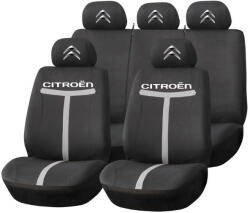 AutoHelix MSA Set Huse Scaune Universale HLX1 Compatibile cu Citroen - Negru/Gri (TGRI4)