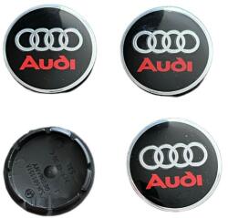Autohelix Msa Set 4 capace roti 56mm Audi Negru Rosu compatibil/inlocuitor janta aliaj (maf1147)