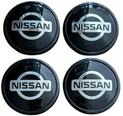 Autohelix Msa Set 4 capace roti 63mm exterior, 58mm interior Nissan negre compatibil/inlocuitor janta aliaj (Maf2914)