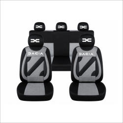AutoHelix MSA Set Huse Scaune Universale Nero Gri Personalizate cu Dacia Nou (NER108820.4)