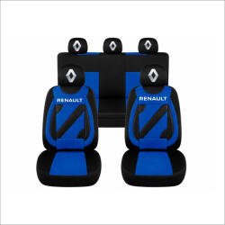 AutoHelix MSA Set Huse Scaune Universale Nero Albastru Personalizate cu Renault (NER108818.13)