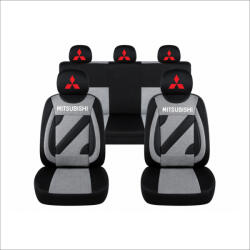 AutoHelix MSA Set Huse Scaune Universale Nero Gri Personalizate cu Mitsubishi (NER108820.9)
