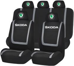 AutoHelix MSA Set Huse Scaune Universale Compatibile cu Skoda - Negru/Gri (HSAREN8.1)