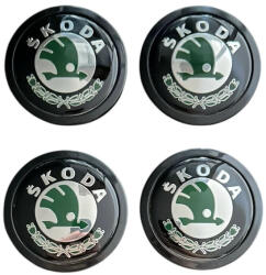 Autohelix Msa Set 4 capace roti 69mm exterior, 56mm interior Skoda verde compatibil/inlocuitor janta aliaj (maf2777)