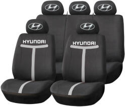 AutoHelix MSA Set Huse Scaune Universale HLX1 Compatibile cu Fiat - Negru/Gri (TGRI5)