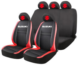 AutoHelix MSA Set Huse Scaune Universale HLX5 Compatibile cu Suzuki - Negru/Rosu (GROSU18)