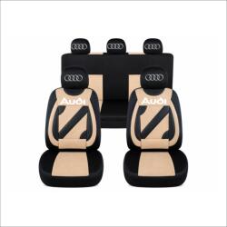 AutoHelix MSA Set Huse Scaune Universale Nero Bej Personalizate cu Audi (NER108816)