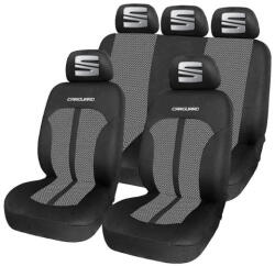 AutoHelix MSA Set Huse Scaune Universale Premium Carguard Personalizate cu Seat - Negru/Gri (HLXgri.13)