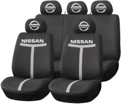 AutoHelix MSA Set Huse Scaune Universale HLX1 Compatibile cu Nissan NOU - Negru/Gri (TGRI12)