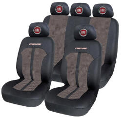 AutoHelix MSA Set Huse Scaune Universale Premium Carguard Personalizate cu Fiat- Negru/Bej (HLXbej.3)