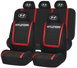 AutoHelix MSA Set Huse Scaune Universale Compatibile cu Hyundai - Negru/Rosu (HYU1.1)