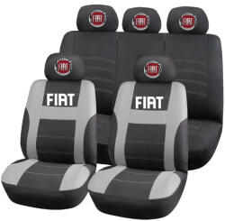 AutoHelix MSA Set Huse Scaune Universale HLX2 Compatibile cu Fiat - Negru/Gri (GROSG5)