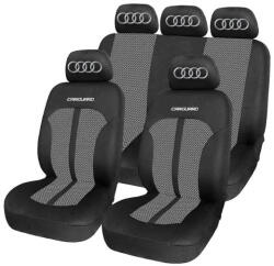 AutoHelix MSA Set Huse Scaune Universale Premium Carguard Personalizate cu Audi - Negru/Gri (HLXgri.1)