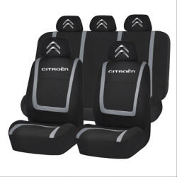 AutoHelix MSA Set Huse Scaune Universale Compatibile cu Citroen - Negru/Gri (Cit02)