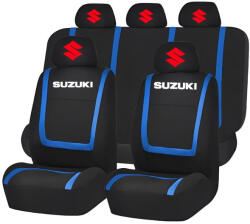 AutoHelix MSA Set Huse Scaune Universale Compatibile cu Suzuki - Negru/Albastru (Suz1.3)