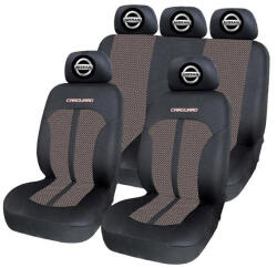 AutoHelix MSA Set Huse Scaune Universale Premium Carguard Personalizate cu Nissan - Negru/Bej (HLXbej.8)