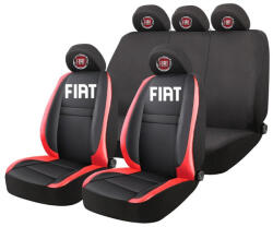 AutoHelix MSA Set Huse Scaune Universale HLX5 Compatibile cu Fiat - Negru/Rosu (GROSU5)