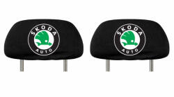 AutoHelix MSA Set 2 huse tetiere negre, pentru gama auto SKODA (TET25)