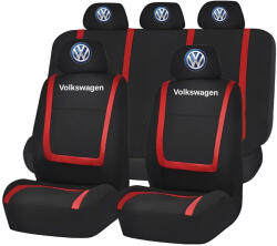 AutoHelix MSA Set Huse Scaune Universale Compatibile cu Volkswagen - Negru/Rosu (HSAREN8.6)