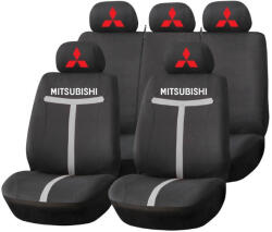 AutoHelix MSA Set Huse Scaune Universale HLX1 Compatibile cu Mitsubishi - Negru/Gri (TGRI10)