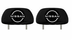 AutoHelix MSA Set 2 huse tetiere negre, pentru gama auto NISSAN NOU (TET17)