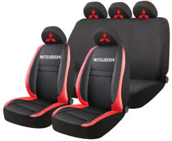 AutoHelix MSA Set Huse Scaune Universale HLX5 Compatibile cu Mitsubishi - Negru/Rosu (GROSU10)