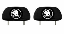 AutoHelix MSA Set 2 huse tetiere negre, pentru gama auto SKODA NOU (TET26)