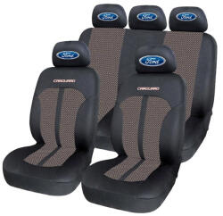 AutoHelix MSA Set Huse Scaune Universale Premium Carguard Personalizate cu Ford - Negru/Bej (HLXbej.4)