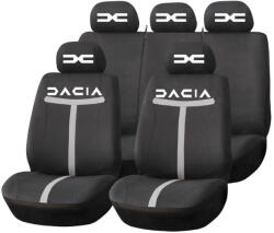 AutoHelix MSA Set Huse Scaune Universale HLX1 Compatibile cu Dacia Nou - Negru/Gri (TGRI3)