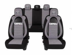 AutoHelix MSA Set Huse Scaune Universale Racing, Gri cu Negru Personalizate cu Opel (RAC44493.11)