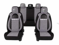 AutoHelix MSA Set Huse Scaune Universale Racing, Gri cu Negru Personalizate cu Seat (RAC44493.15)