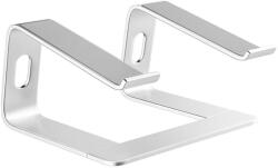Smarto Stand laptop Smarto C8D, fabricat din aluminiu, portabil ergonomic, compatibil cu laptopuri de la 10 la 15.6 inch, dimensiuni 25*23*14 cm, argintiu (sid586) Suport laptop