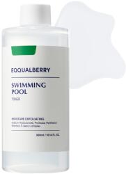 EQQUALBERRY Swimming Pool Toner, Toner facial delicat cu Enzime Proteaza si Acid Hialuronic pentru exfoliere blanda, pori si hidratare, 300 ml (sid963)