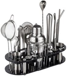 Lewei Kit complet pentru barmani Lewei MC-YKL23, Suport acrilic, 23 piese, 700/600 ml, dimensiuni 19x12x30.5 CM, Set barman pentru preparare bauturi, Otel inoxidabil (sid642)