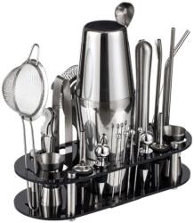 Arvada Kit complet pentru barmani Arvada® ShakerPro MC-YKL23, Suport acrilic, 23 piese, 700 ml, dimensiuni 19x12x30.5 CM, Set barman pentru preparare bauturi, Otel inoxidabil (sid902)