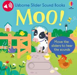 Usborne Slider Sound Books Moo! - Carte cu sunete pentru copii 6+ luni, Usborne (9781805312819)