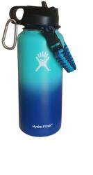 Hydro Flask Sticla de apa Hydro Flask din otel inoxidabil si izolata in vid cu capac , sistem de prindere si pai 946 ml , albastra inchis/albastra deschis (sid388)