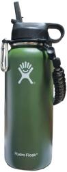 Hydro Flask Sticla de apa Hydro Flask din otel inoxidabil si izolata in vid cu capac, sistem de prindere si pai 946 ml, verde army (sid505)