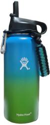 Hydro Flask Sticla de apa Hydro Flask din otel inoxidabil si izolata in vid cu capac, sistem de prindere si pai 946 ml, albastru/verde (sid500)