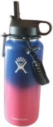 Hydro Flask Sticla de apa Hydro Flask din otel inoxidabil si izolata in vid cu capac, sistem de prindere si pai 946 ml, albastru roz (sid508)