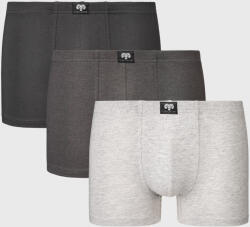 CECEBA 3PACK Pamut boxeralsók tubusban, fekete-sötétszürke