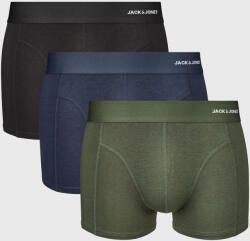 Jack & Jones 3PACK JACK AND JONES Falster bambusz boxeralsó, zöld-kék