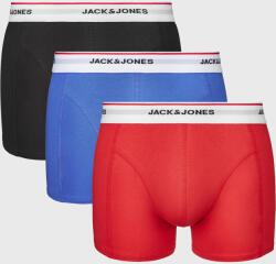 Jack & Jones 3PACK JACK AND JONES JACKayden pamut boxeralsó, kék-piros